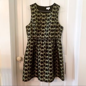 NWOT Crown & Ivy Zebra Black and Gold Dress